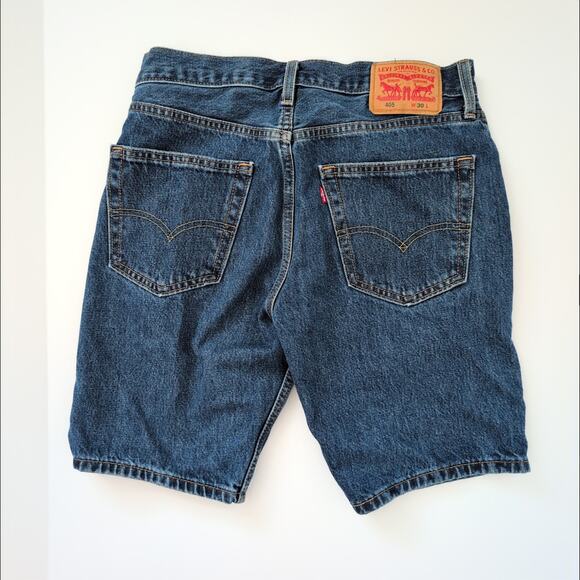Levi's 405 Bermuda Denim Shorts Jorts Medium Wash Unisex Size 30 - Picture 2 of 6